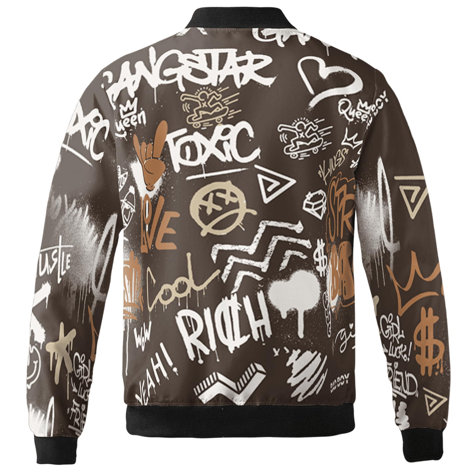 Jumpman Jack Jacket Match Graffiti King 3D All-Over Print Doodle Style - NastyJamz