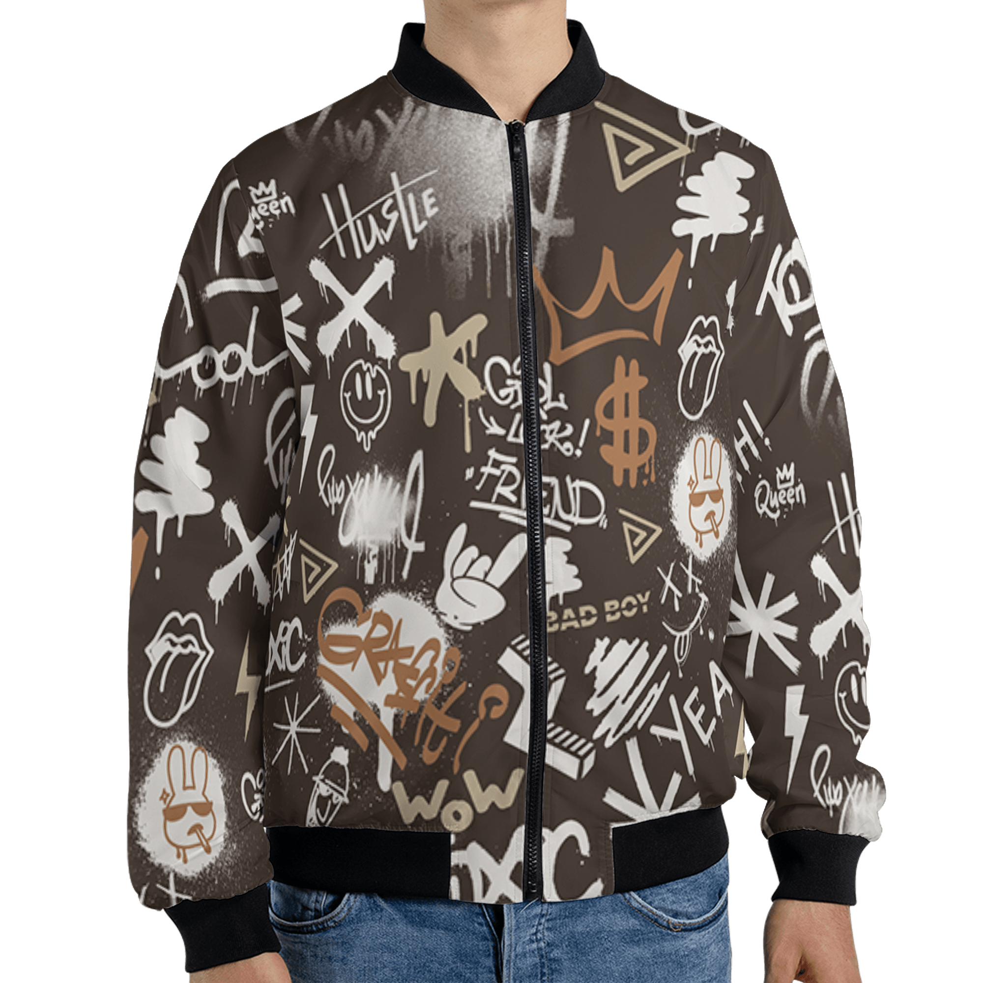 Jumpman Jack Jacket Match Graffiti King 3D All-Over Print Doodle Style - NastyJamz