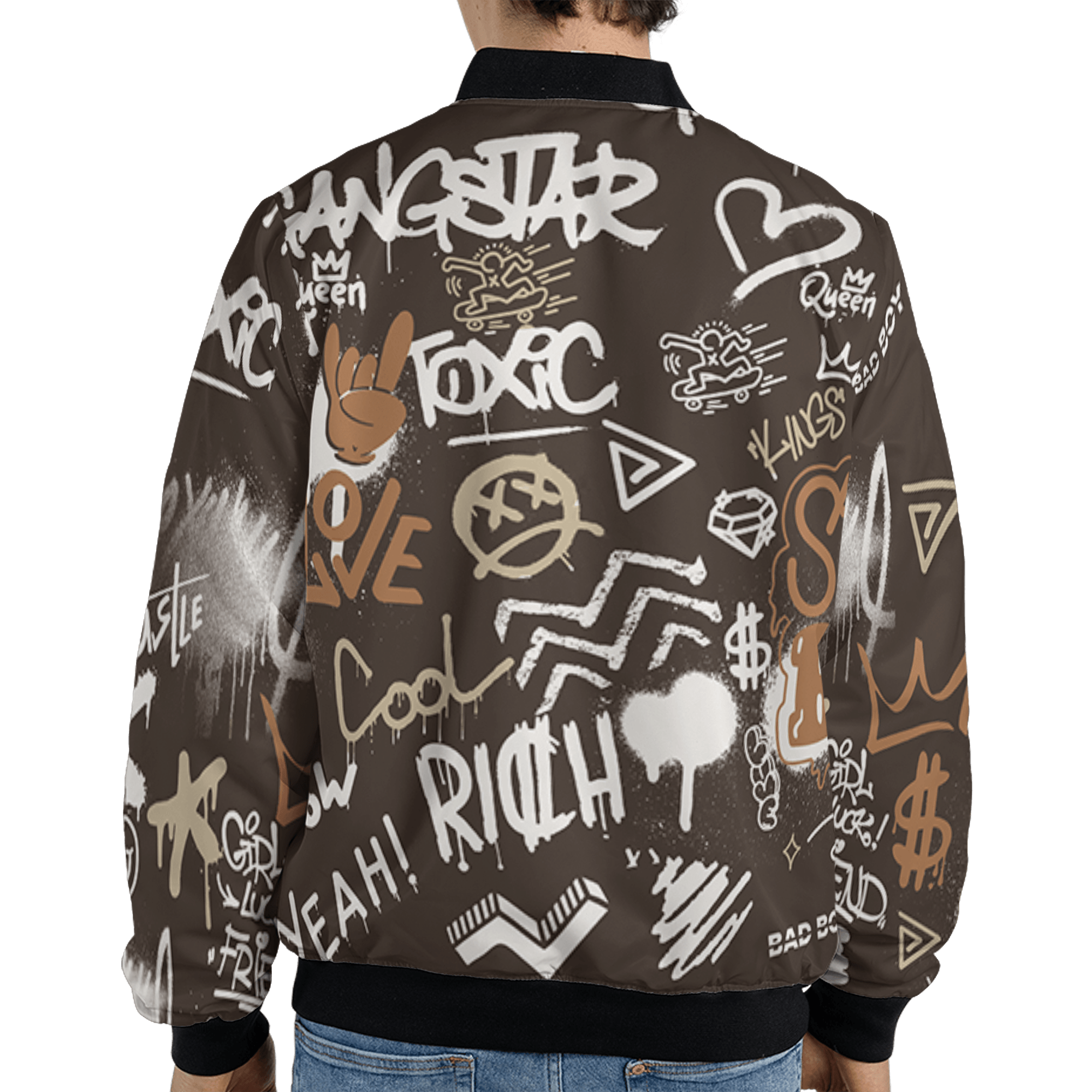 Jumpman Jack Jacket Match Graffiti King 3D All-Over Print Doodle Style - NastyJamz
