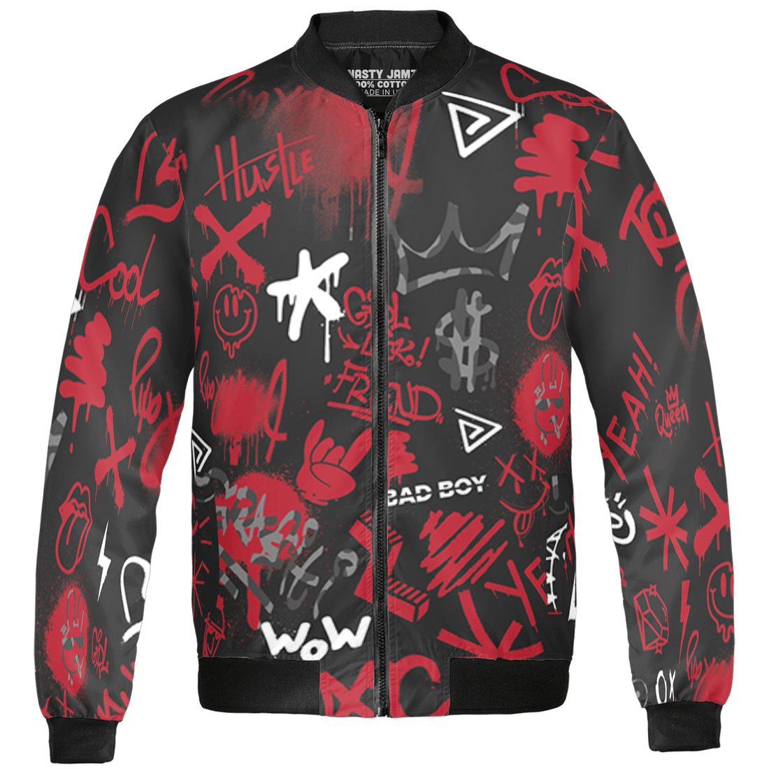 Spizike Low Bred Jacket Match Graffiti King 3D All-Over Print Doodle Style - NastyJamz