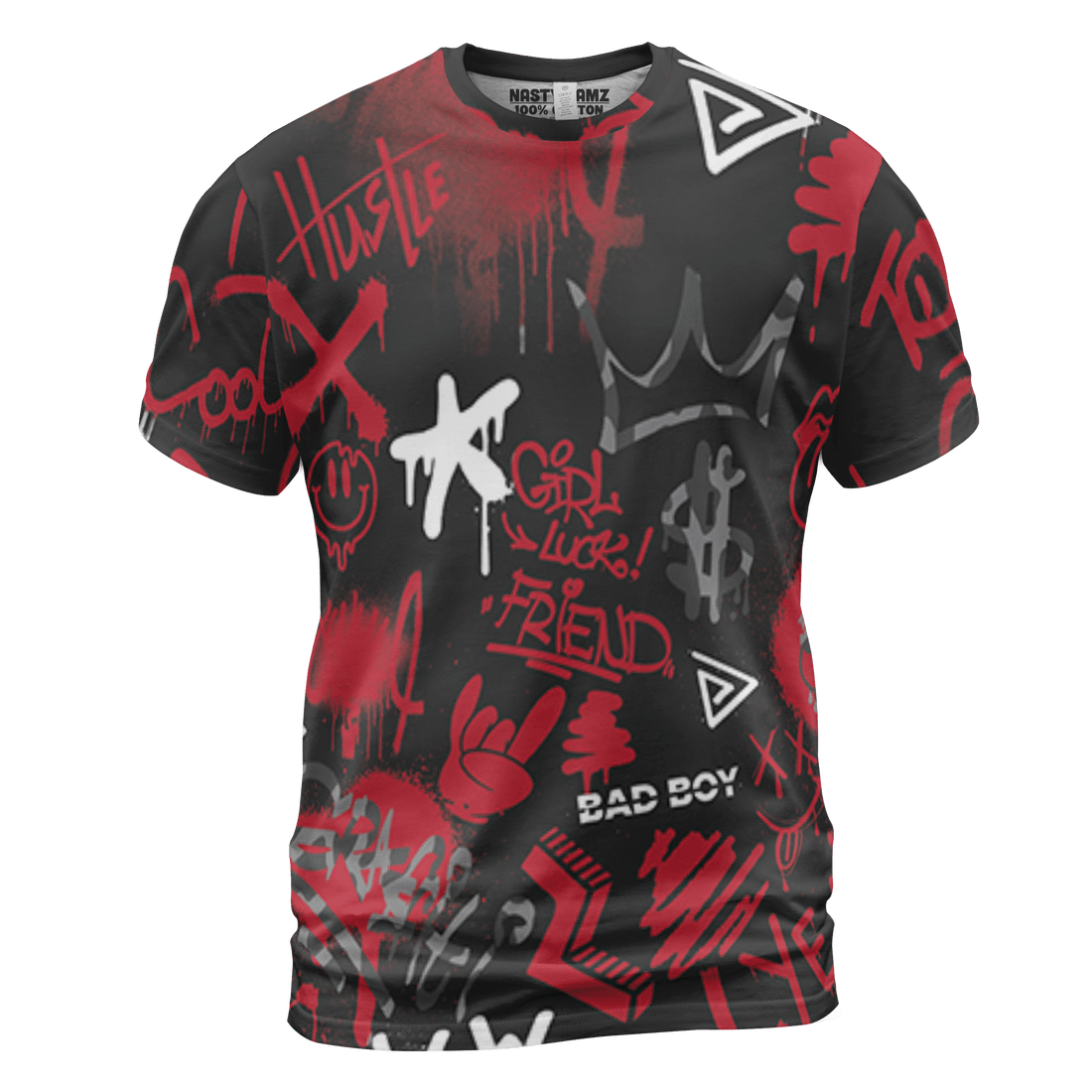 Spizike Low Bred T Shirt Match Graffiti King 3D All-Over Print Doodle Style - NastyJamz