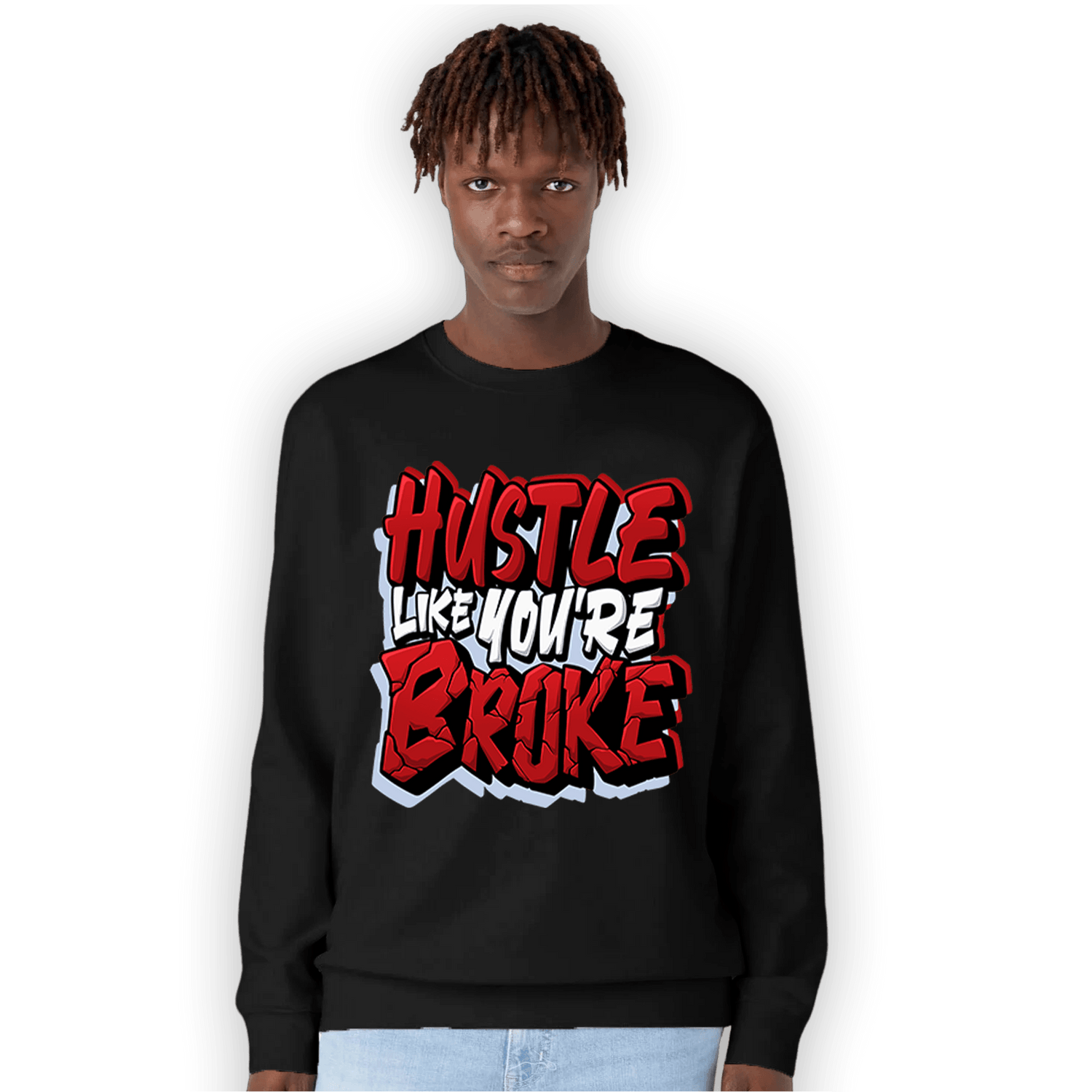 Cherry 11s Sweatshirt Match Hustle Like Broke - NastyJamz