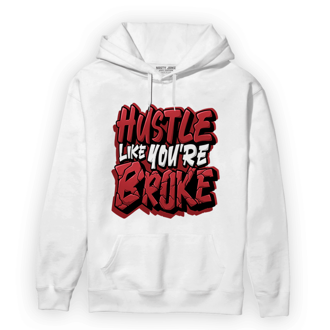 Cherry 12s Hoodie Match Hustle Like Broke - NastyJamz