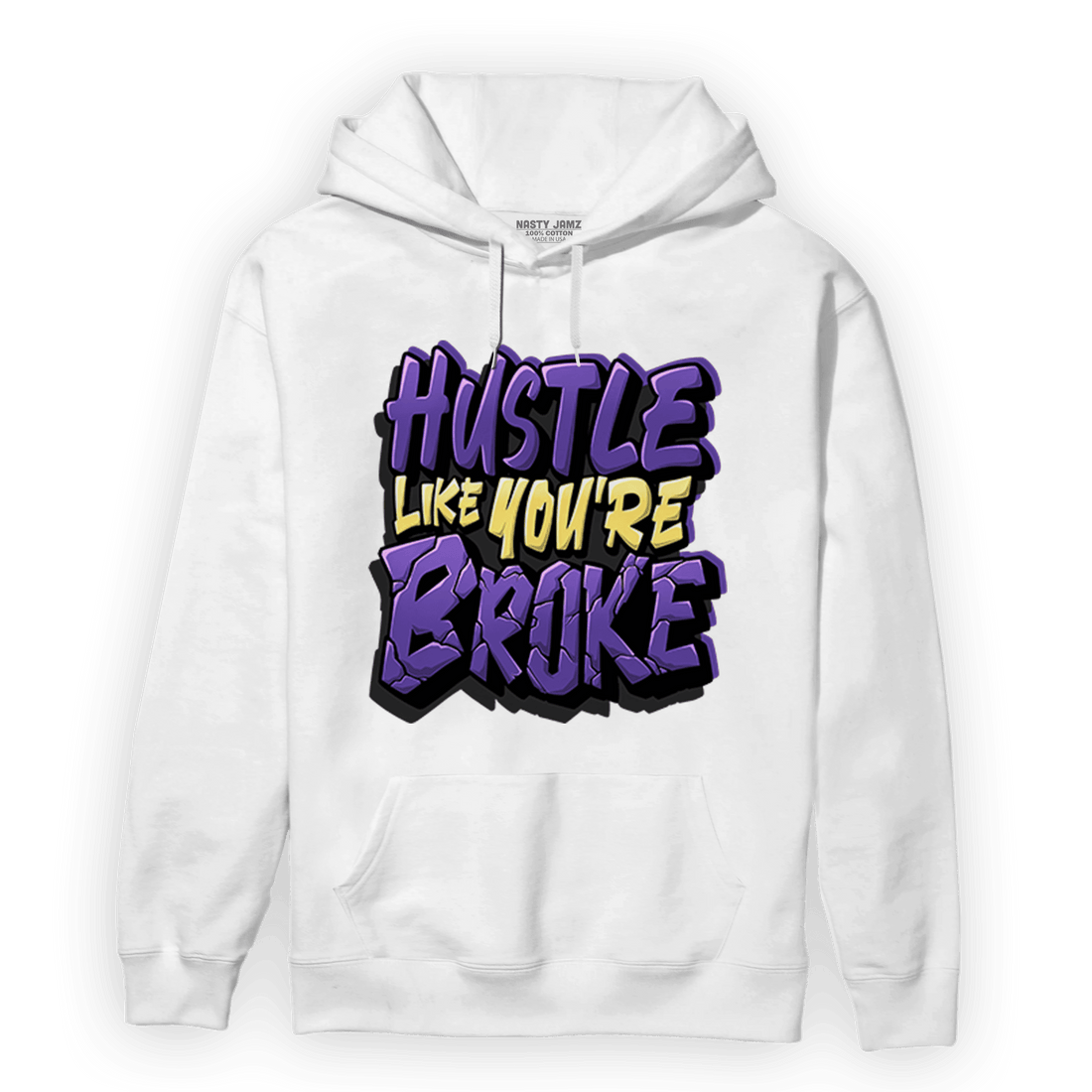 Field Purple 12s Hoodie Match Hustle Like Broke - NastyJamz