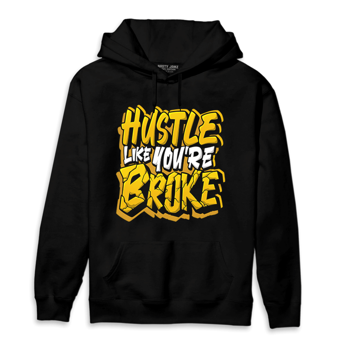 Yellow Ochre 1s Hoodie Match Hustle Like Broke - NastyJamz