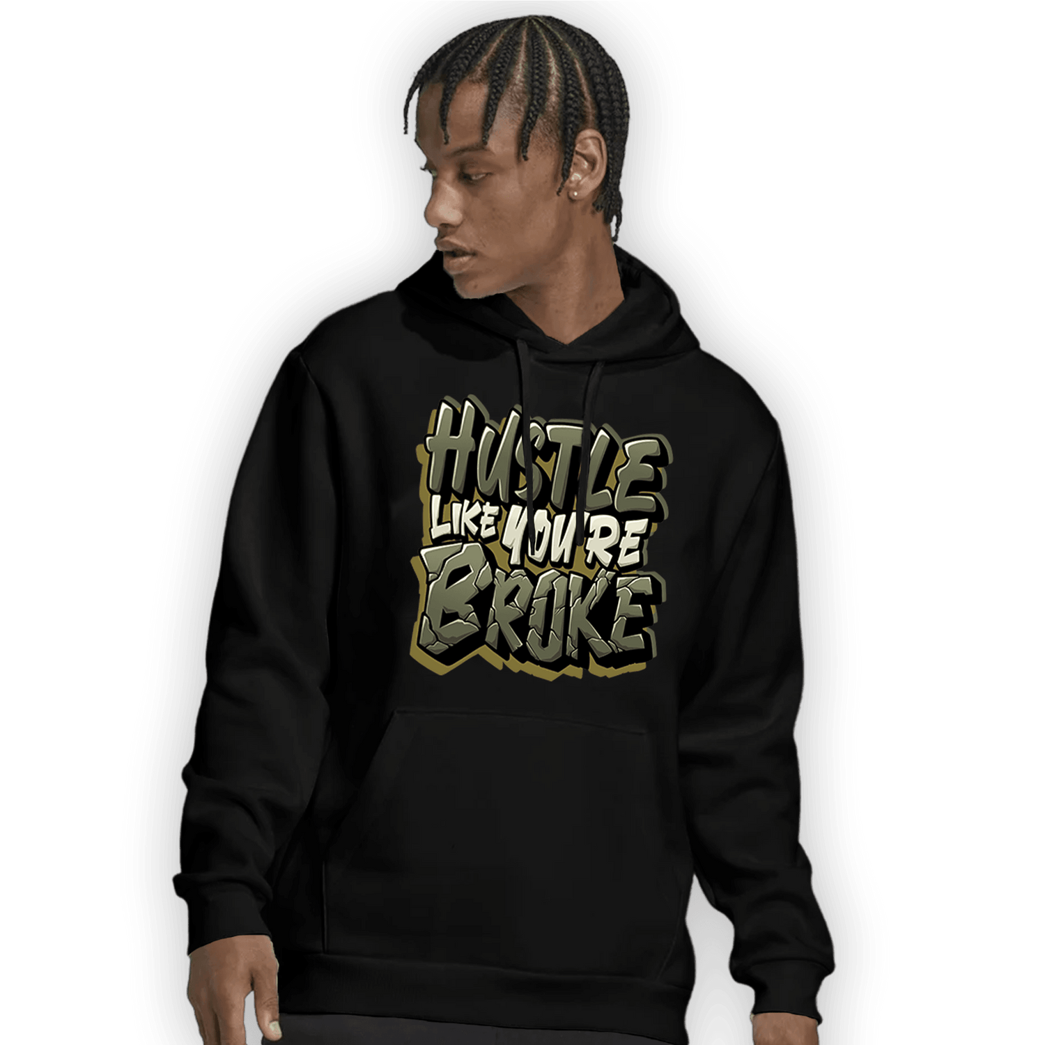 SE Craft Medium Olive 4s Hoodie Match Hustle Like Broke - NastyJamz