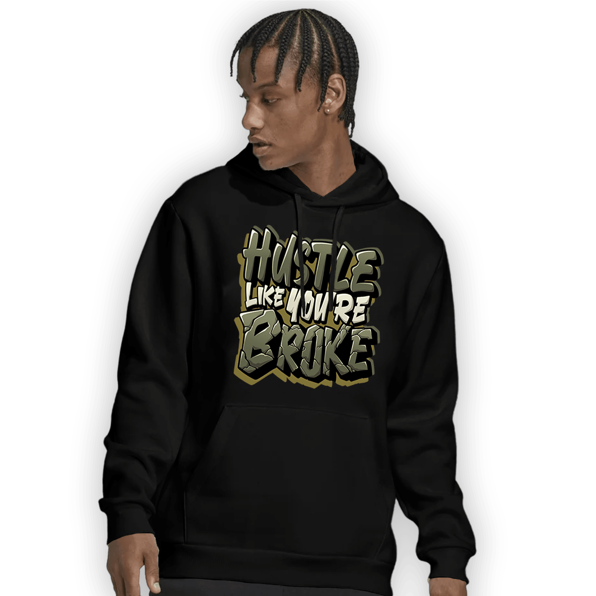 SE Craft Medium Olive 4s Hoodie Match Hustle Like Broke - NastyJamz