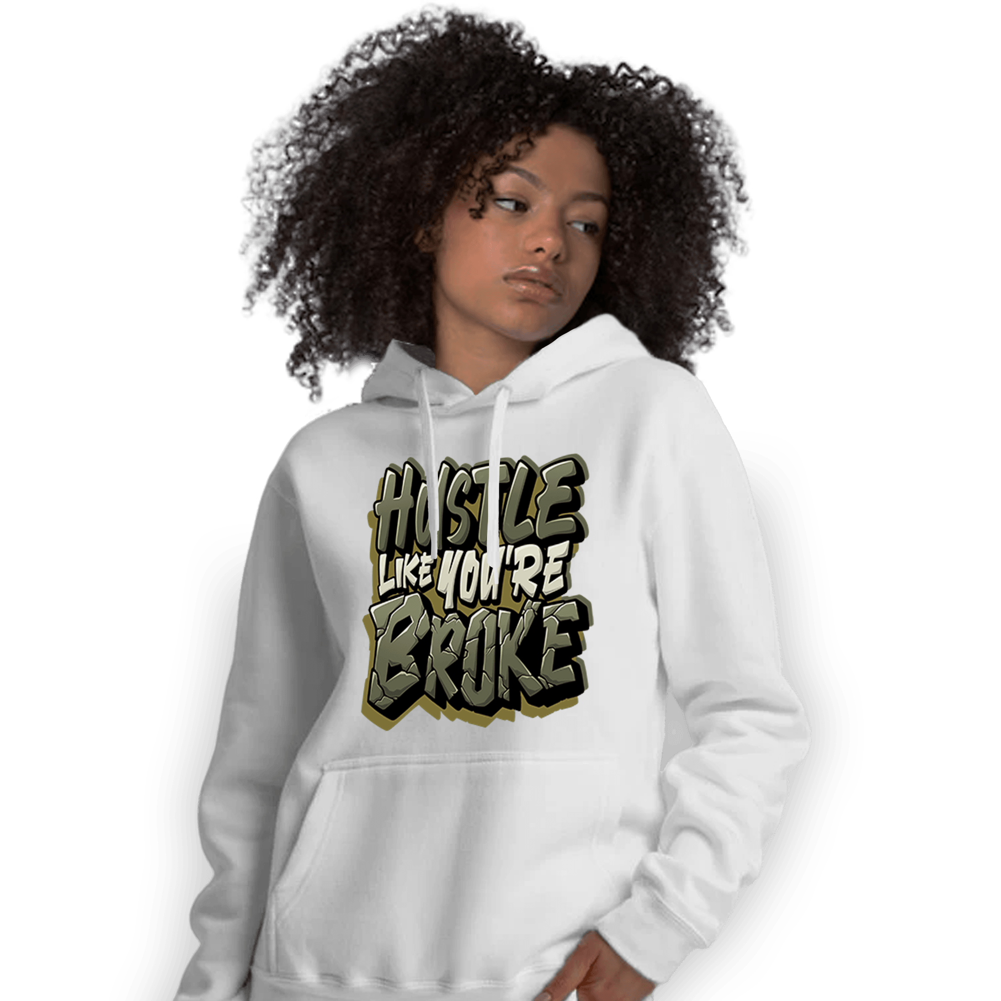 SE Craft Medium Olive 4s Hoodie Match Hustle Like Broke - NastyJamz