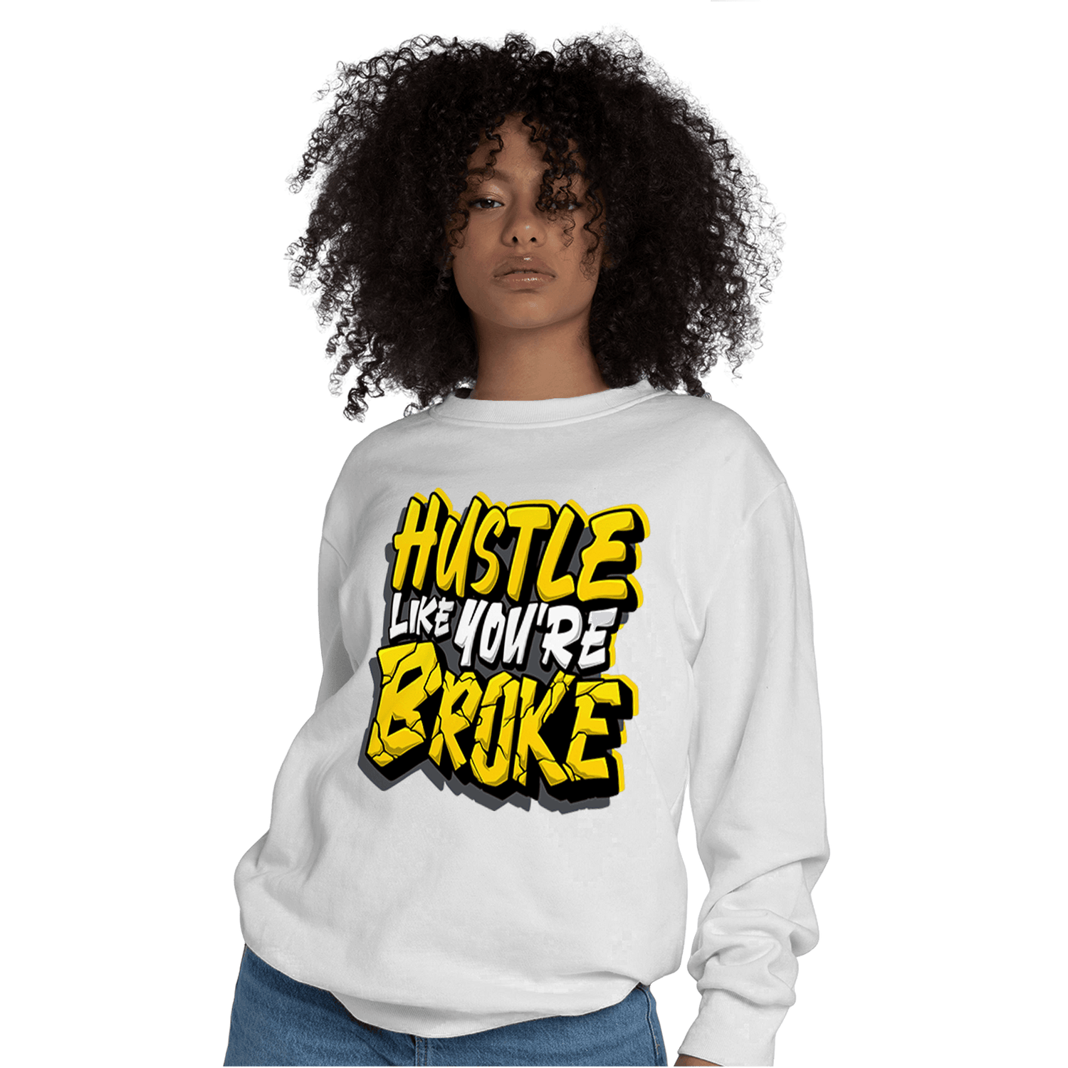 Thunder 4s Sweatshirt Match Hustle Like Broke - NastyJamz