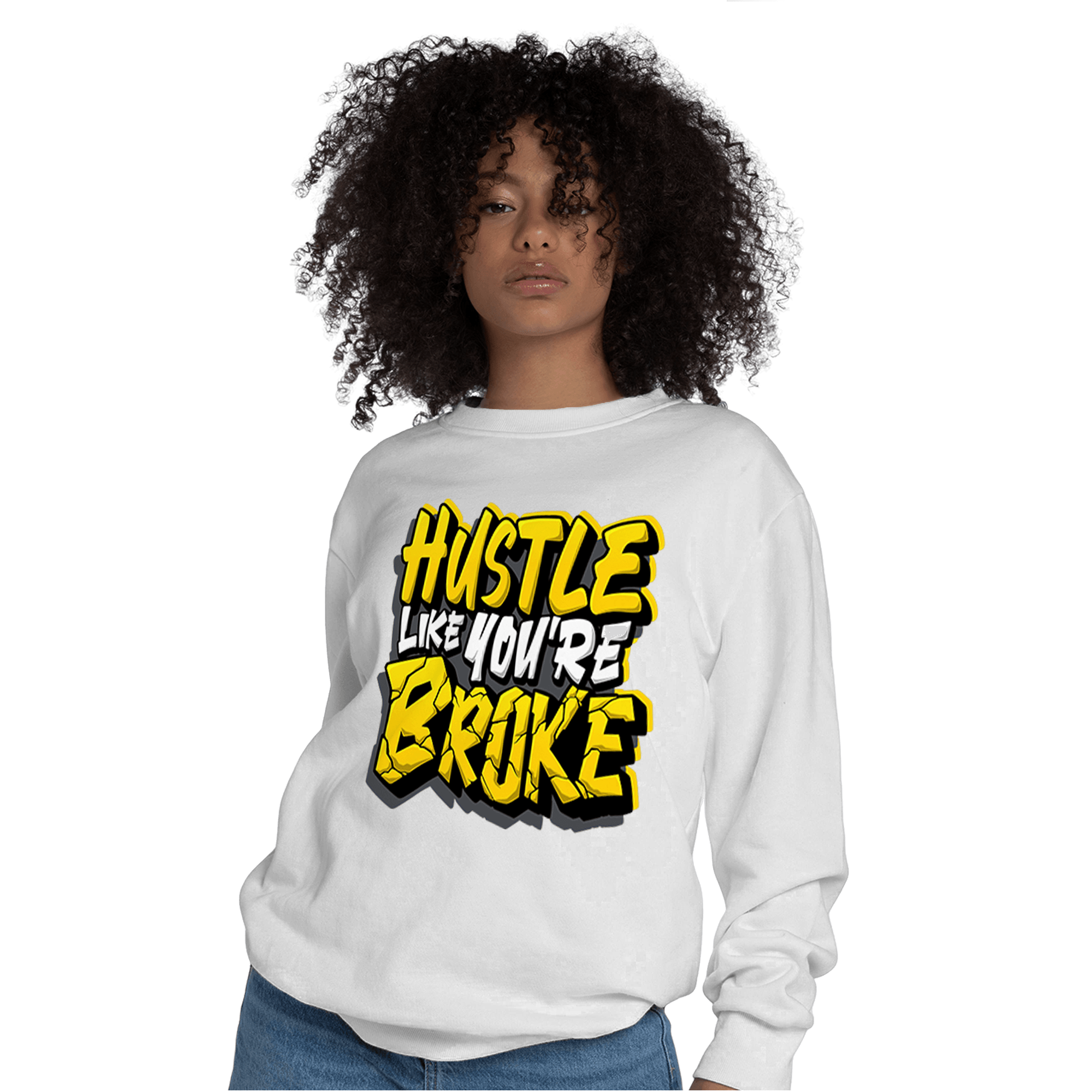Thunder 4s Sweatshirt Match Hustle Like Broke - NastyJamz