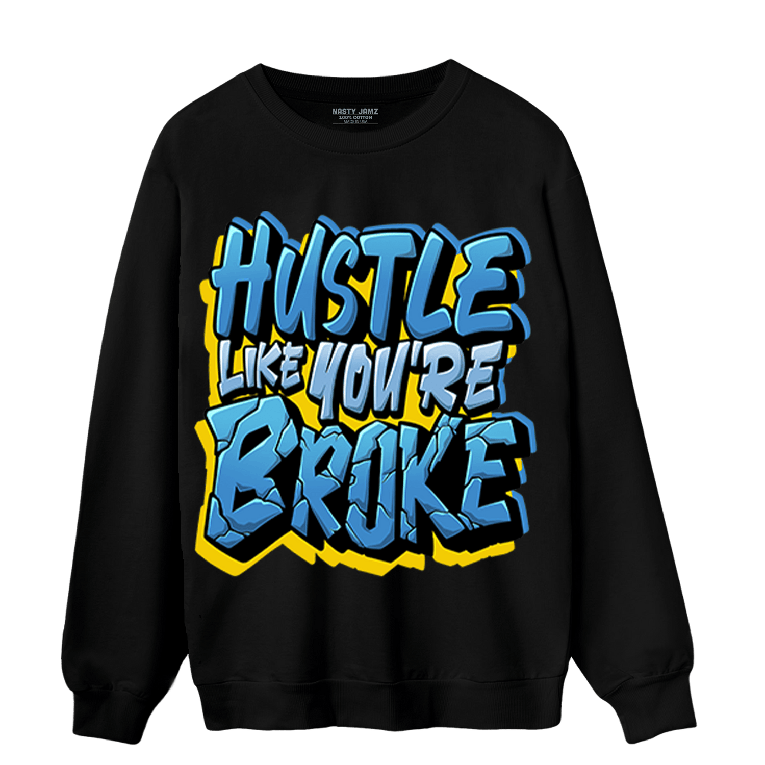 SB Dunk Bubbles Sweatshirt Match Hustle Like Broke - NastyJamz