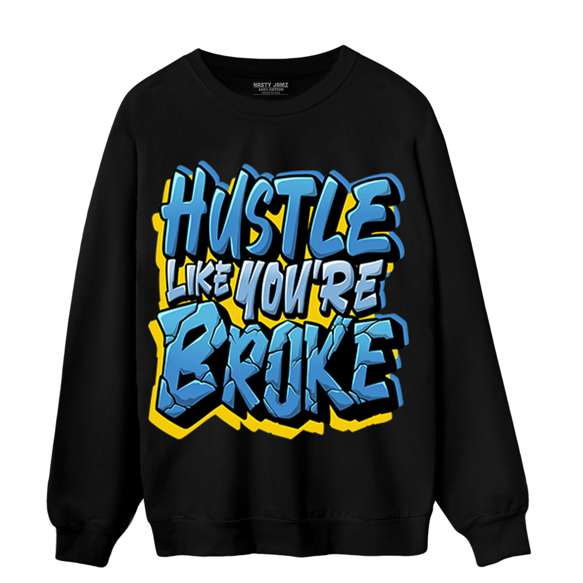 SB Dunk Bubbles Sweatshirt Match Hustle Like Broke - NastyJamz