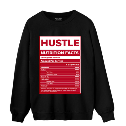 Cherry 11s Sweatshirt Match Hustle Nutrition Facts - NastyJamz