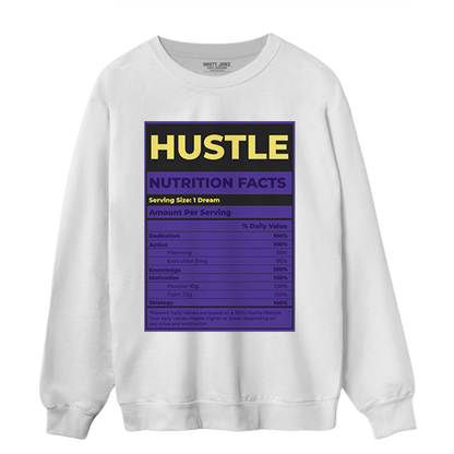 Field Purple 12s Sweatshirt Match Hustle Nutrition Facts - NastyJamz