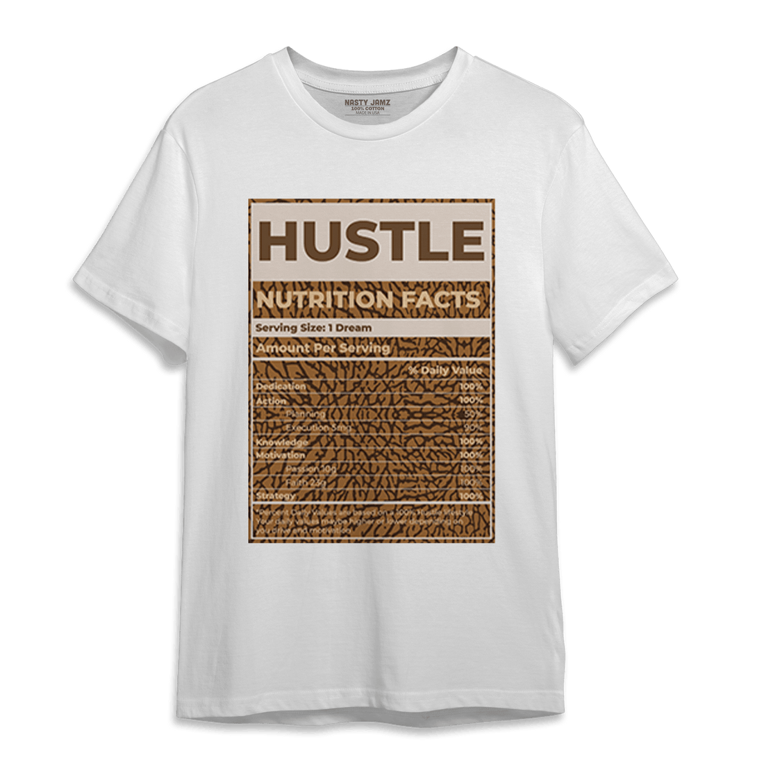 Palomino 3s T Shirt Match Hustle Nutrition Facts - NastyJamz