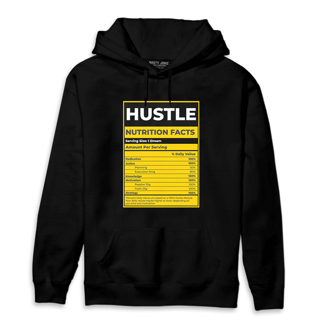 Thunder 4s Hoodie Match Hustle Nutrition Facts - NastyJamz