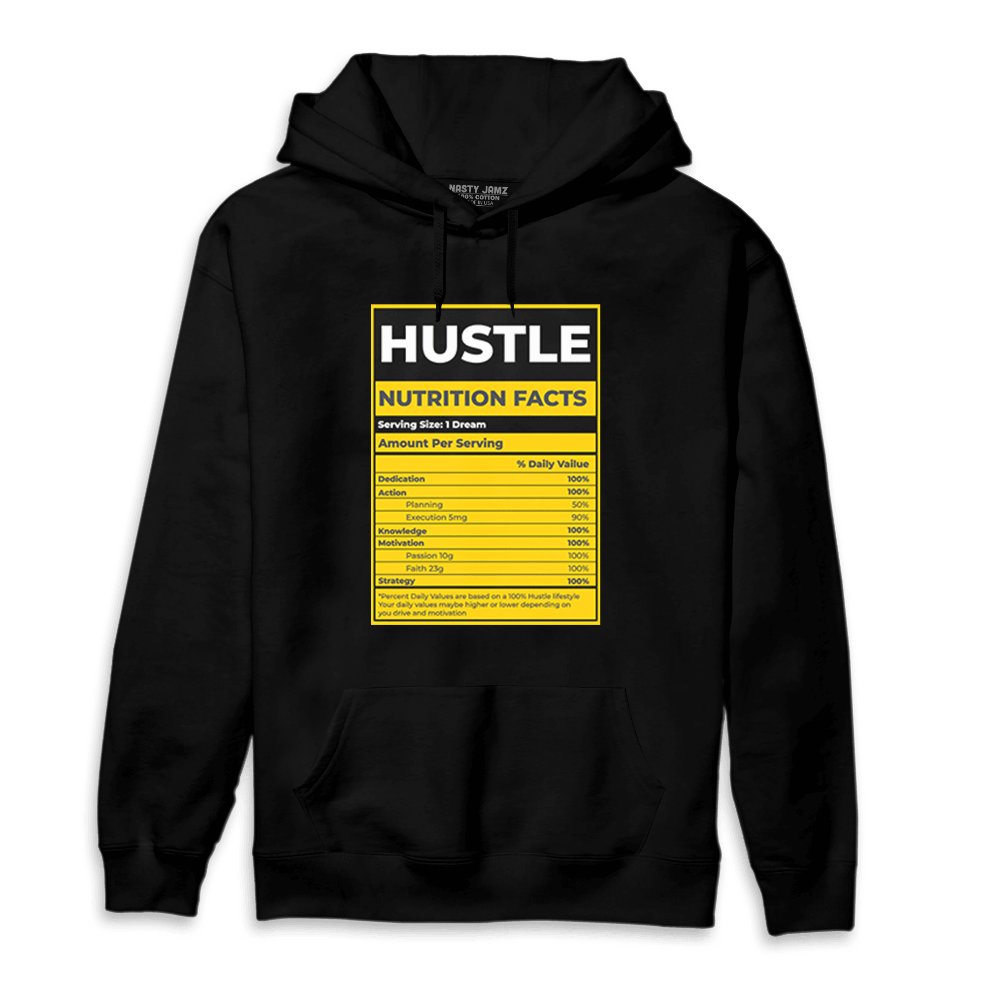 Thunder 4s Hoodie Match Hustle Nutrition Facts - NastyJamz