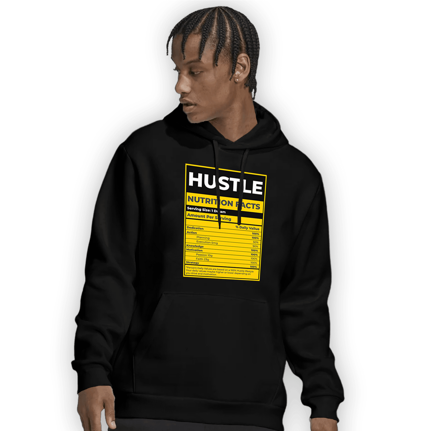 Thunder 4s Hoodie Match Hustle Nutrition Facts - NastyJamz