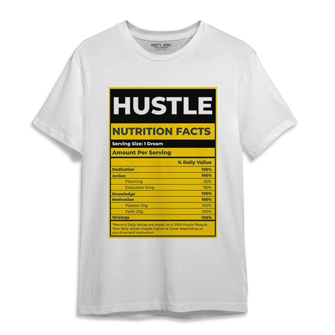 Thunder 4s T Shirt Match Hustle Nutrition Facts - NastyJamz