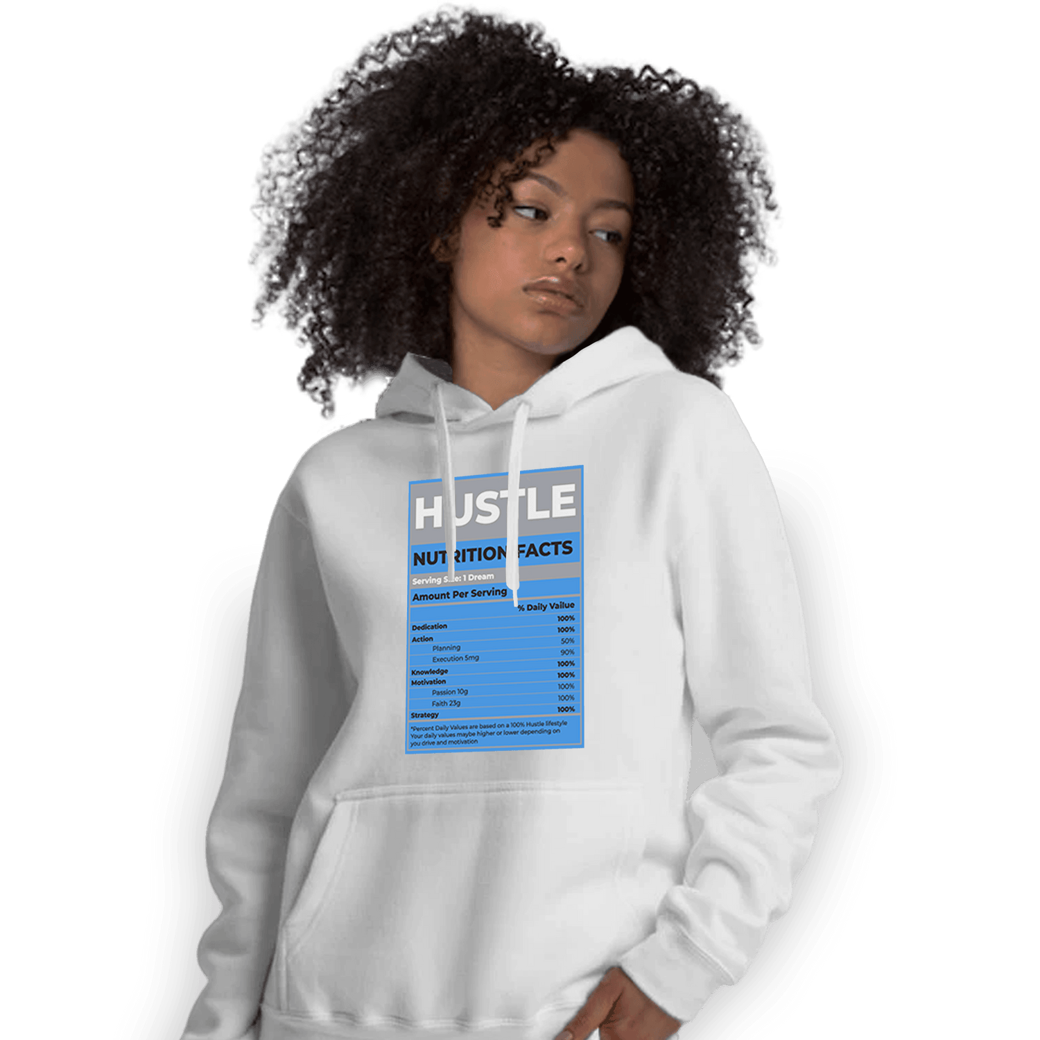 University Blue 5s Hoodie Match Hustle Nutrition Facts - NastyJamz