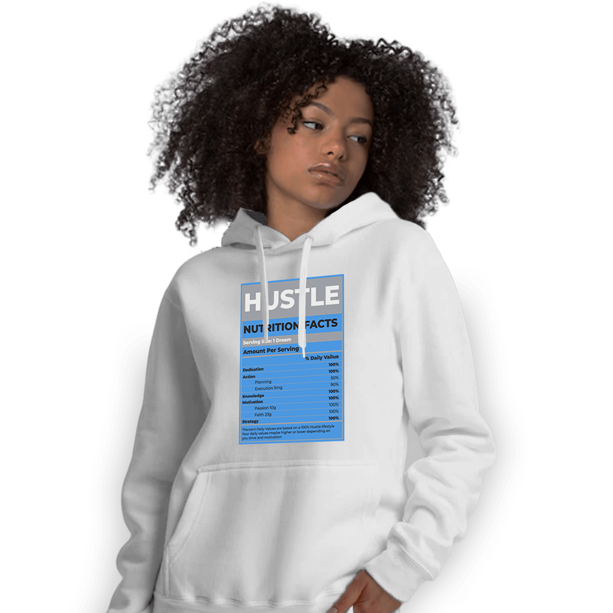 University Blue 5s Hoodie Match Hustle Nutrition Facts - NastyJamz