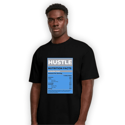 University Blue 5s T Shirt Match Hustle Nutrition Facts - NastyJamz