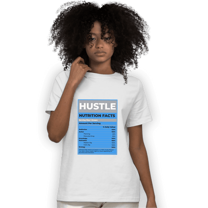 University Blue 5s T Shirt Match Hustle Nutrition Facts - NastyJamz