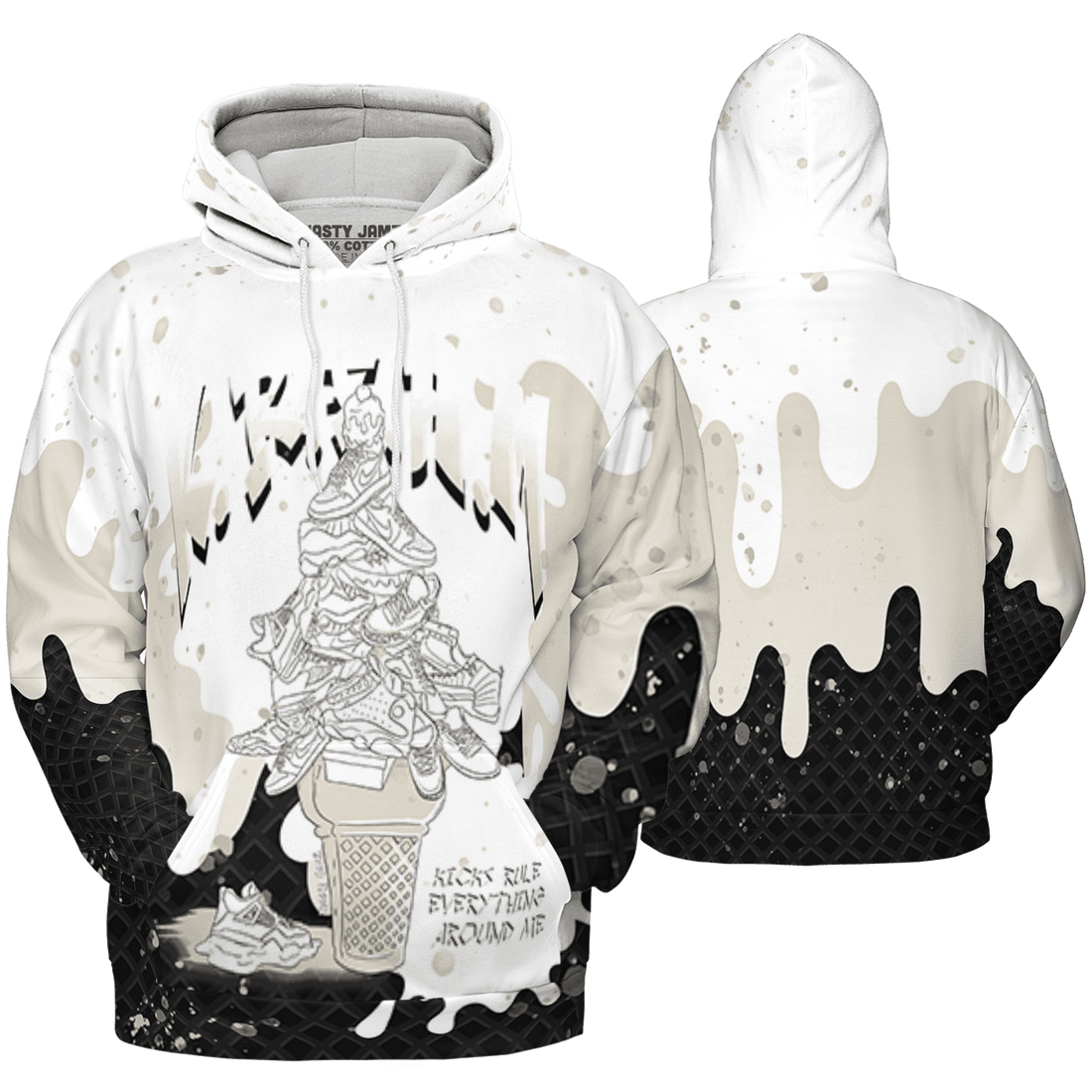 Gratitude 11s Hoodie Match KREAM 3D All-Over Print Waffle Cone - NastyJamz