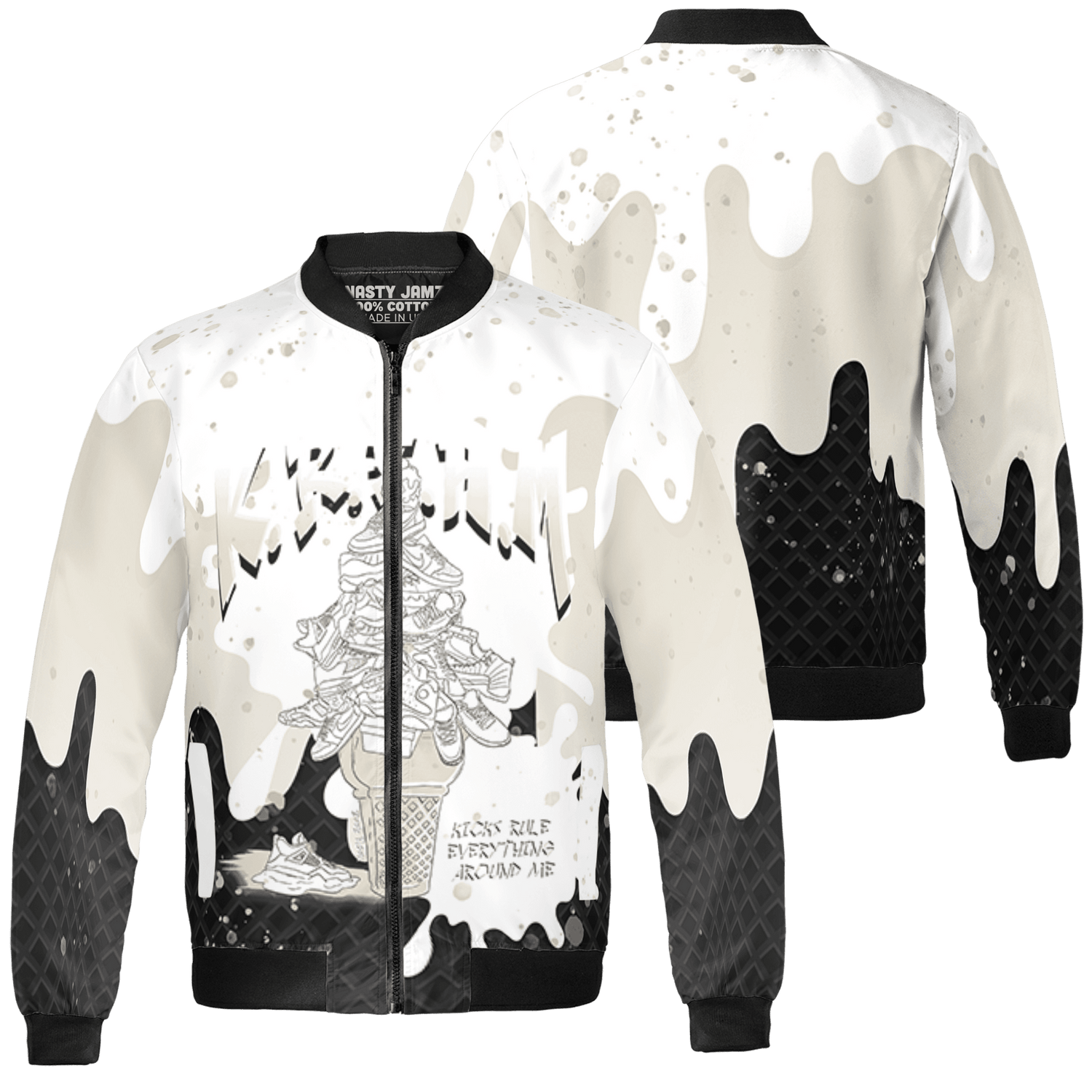 Gratitude 11s Jacket Match KREAM 3D All-Over Print Waffle Cone - NastyJamz