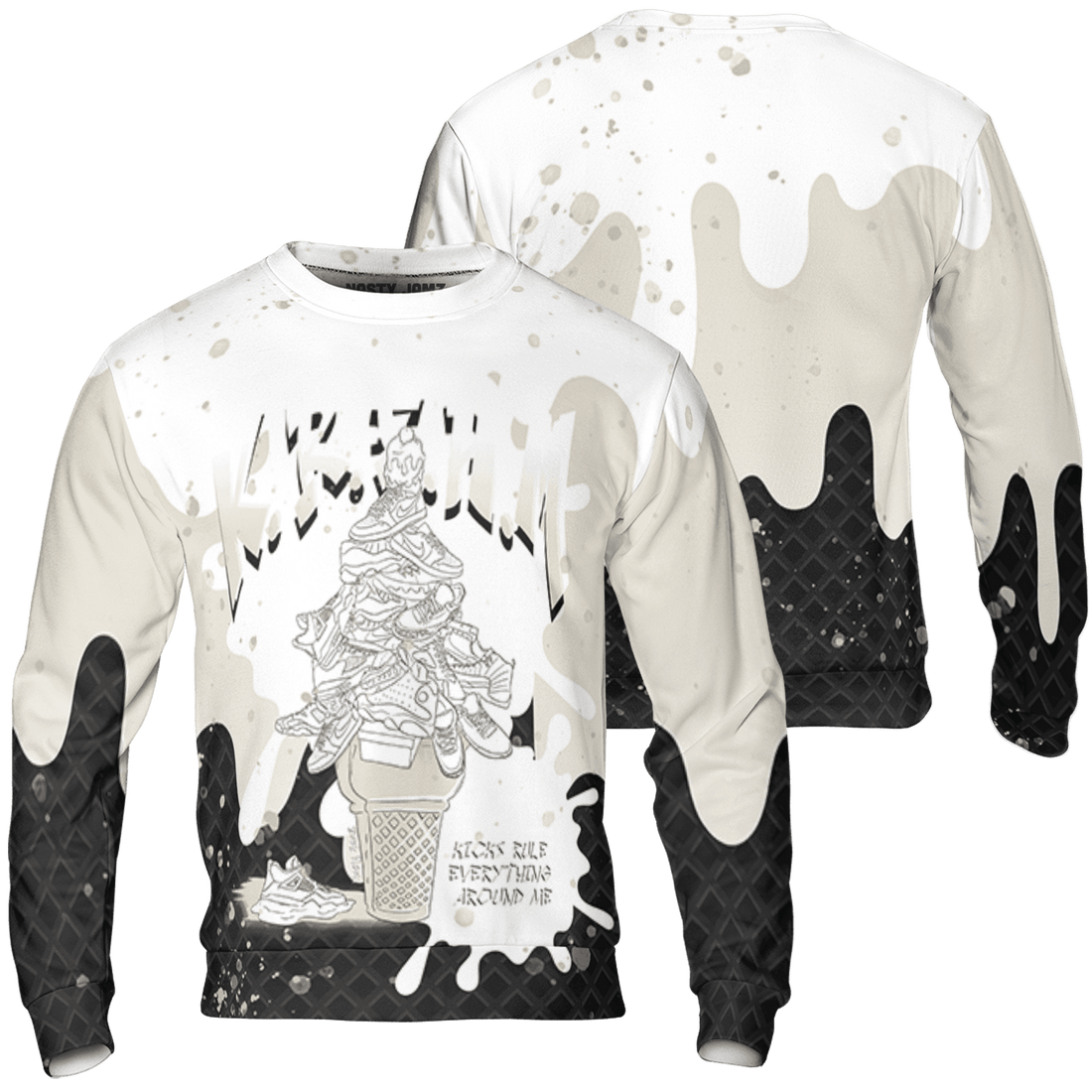 Gratitude 11s Sweatshirt Match KREAM 3D All-Over Print Waffle Cone - NastyJamz