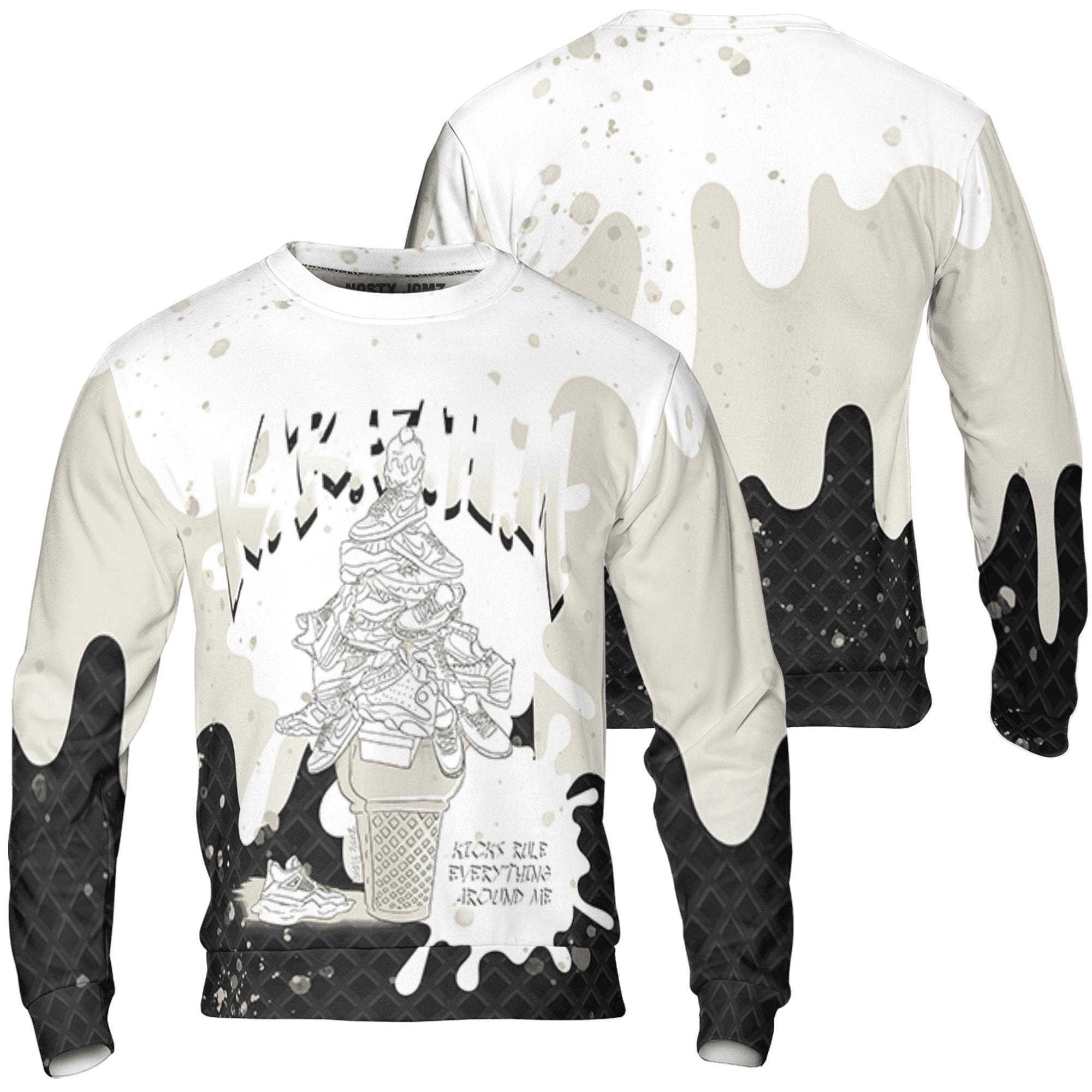 Gratitude 11s Sweatshirt Match KREAM 3D All-Over Print Waffle Cone - NastyJamz