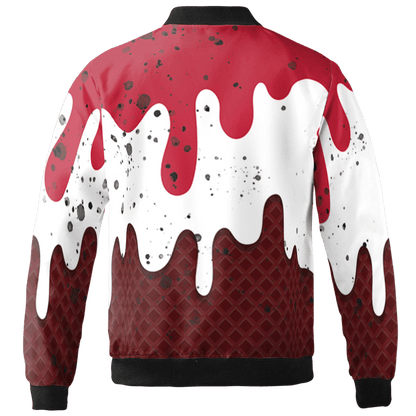 Cherry 12s Jacket Match KREAM 3D All-Over Print Waffle Cone - NastyJamz