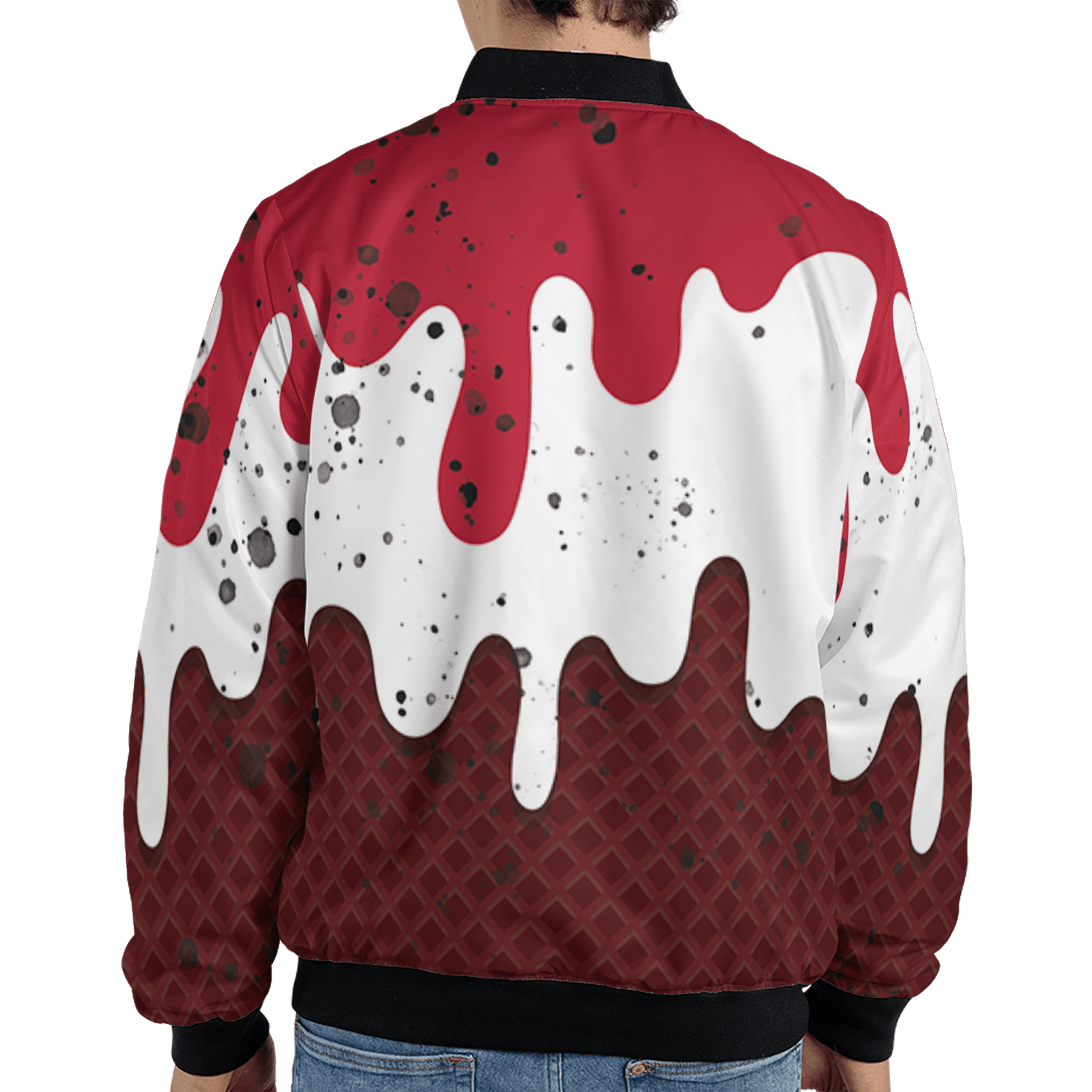 Cherry 12s Jacket Match KREAM 3D All-Over Print Waffle Cone - NastyJamz