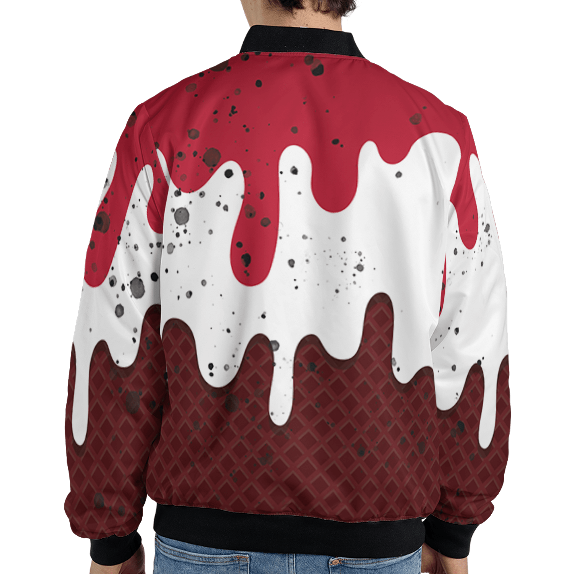 Cherry 12s Jacket Match KREAM 3D All-Over Print Waffle Cone - NastyJamz