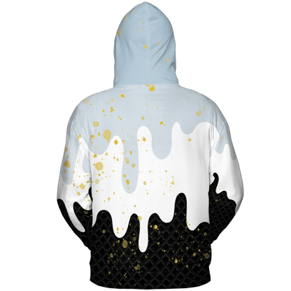 Blue Grey 13s Hoodie Match KREAM 3D All-Over Print Waffle Cone - NastyJamz