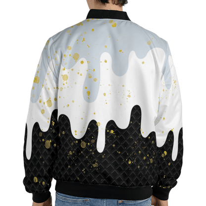 Blue Grey 13s Jacket Match KREAM 3D All-Over Print Waffle Cone - NastyJamz