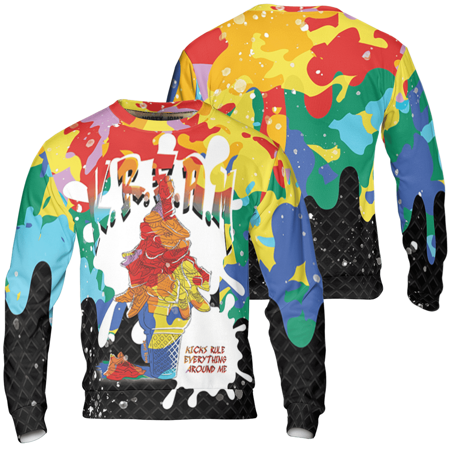Mid GS Six Championships 1s Sweatshirt Match KREAM 3D All-Over Print Waffle Cone - NastyJamz