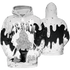 Retro High OG Black White 1s Hoodie Match KREAM 3D All-Over Print Waffle Cone - NastyJamz