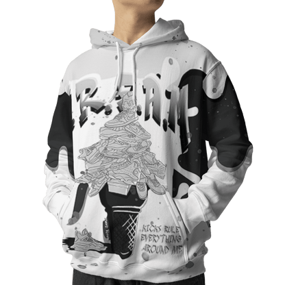 Retro High OG Black White 1s Hoodie Match KREAM 3D All-Over Print Waffle Cone - NastyJamz