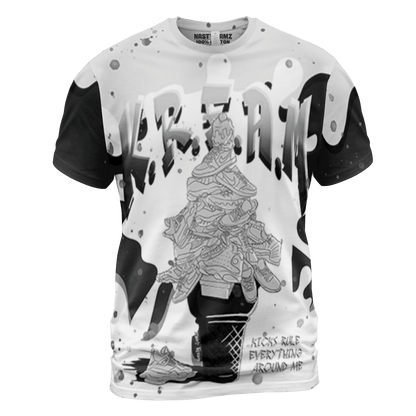 Retro High OG Black White 1s T Shirt Match KREAM 3D All-Over Print Waffle Cone - NastyJamz