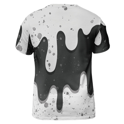 Retro High OG Black White 1s T Shirt Match KREAM 3D All-Over Print Waffle Cone - NastyJamz