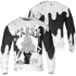 Retro High OG Black White 1s Sweatshirt Match KREAM 3D All-Over Print Waffle Cone - NastyJamz