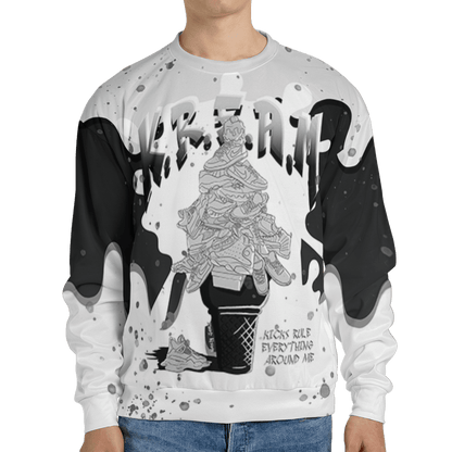 Retro High OG Black White 1s Sweatshirt Match KREAM 3D All-Over Print Waffle Cone - NastyJamz