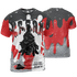 Bred Reimagined 4s T Shirt Match KREAM 3D All-Over Print Waffle Cone - NastyJamz