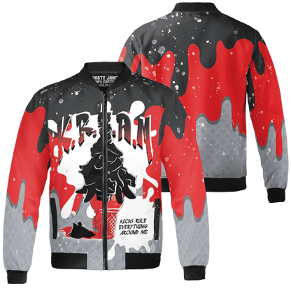 Bred Reimagined 4s Jacket Match KREAM 3D All-Over Print Waffle Cone - NastyJamz