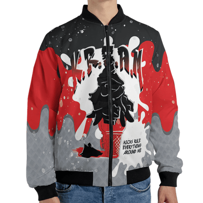 Bred Reimagined 4s Jacket Match KREAM 3D All-Over Print Waffle Cone - NastyJamz