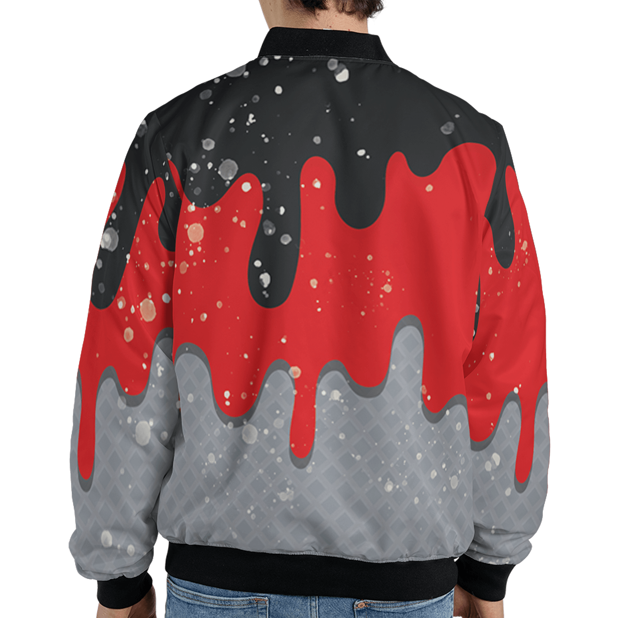 Bred Reimagined 4s Jacket Match KREAM 3D All-Over Print Waffle Cone - NastyJamz