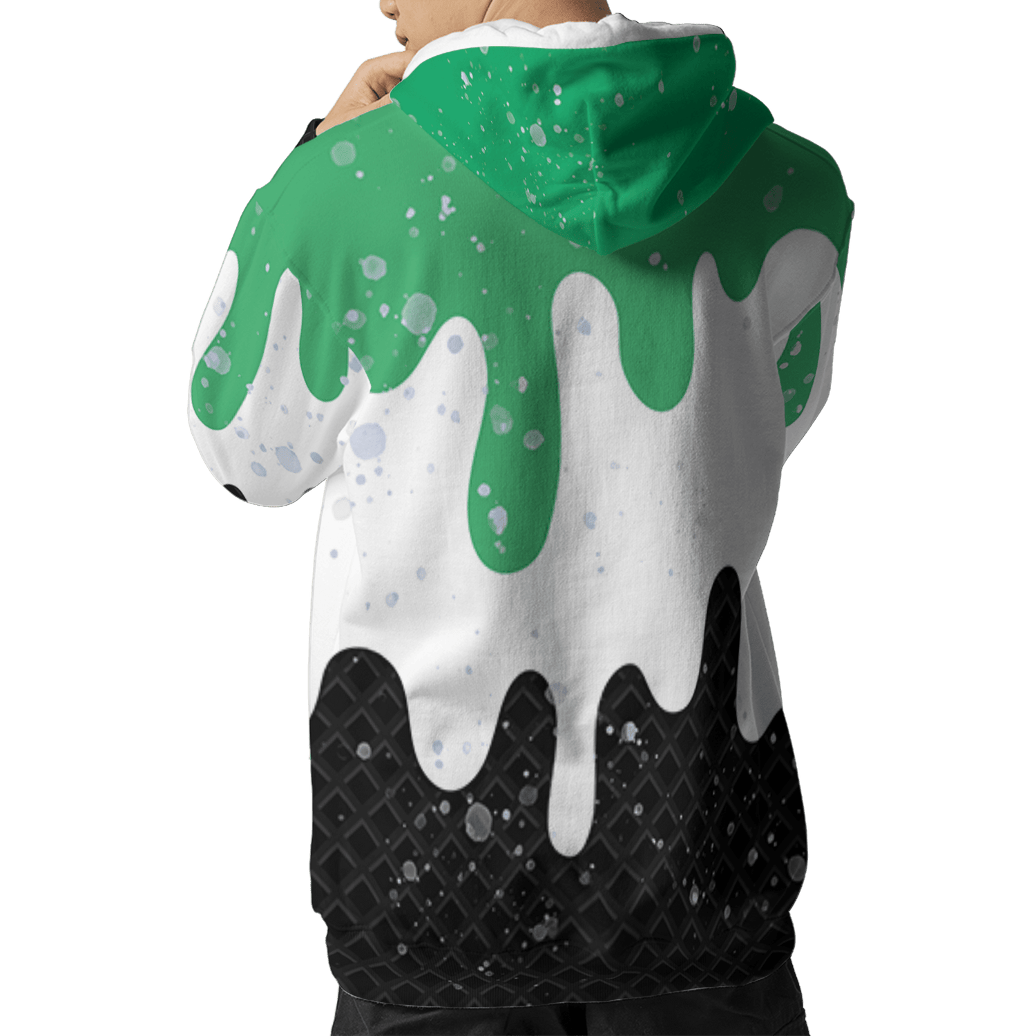Lucky Green 5s Hoodie Match KREAM 3D All-Over Print Waffle Cone - NastyJamz