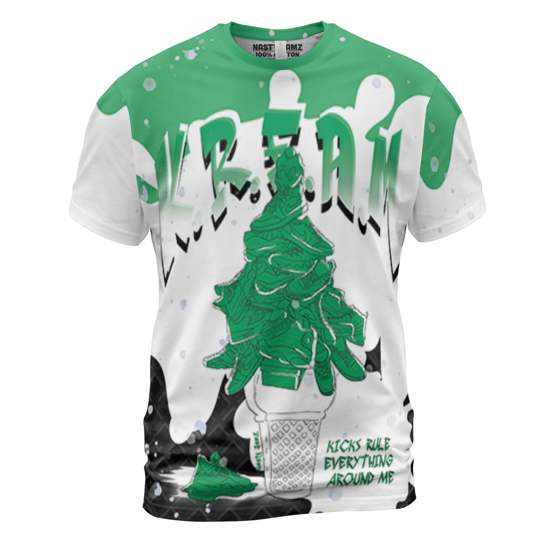 Lucky Green 5s T Shirt Match KREAM 3D All-Over Print Waffle Cone - NastyJamz