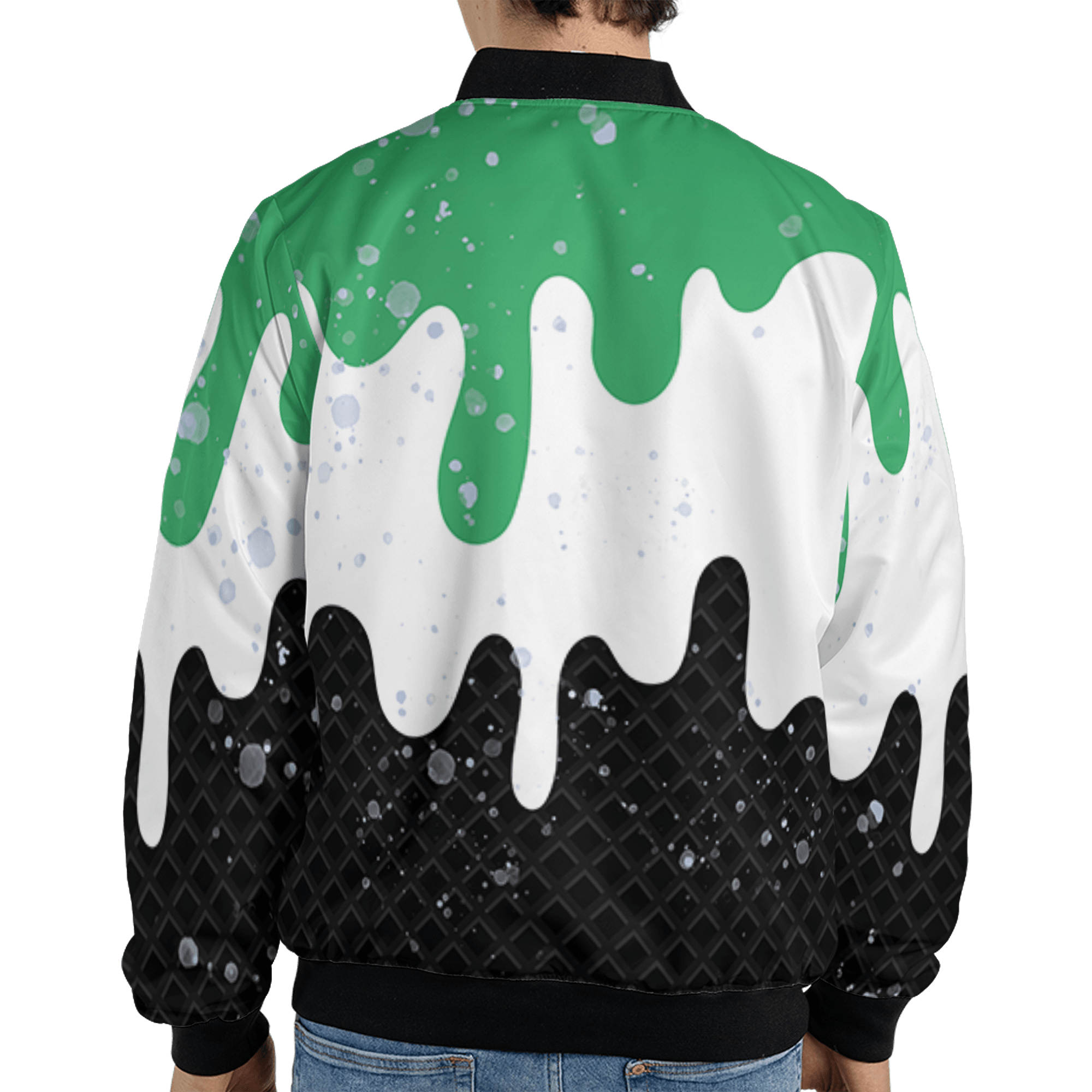 Lucky Green 5s Jacket Match KREAM 3D All-Over Print Waffle Cone - NastyJamz